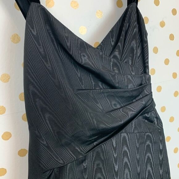 Vera Wang Ruched Moire LBD Sheath Dress Size 8 - Picture 2 of 5
